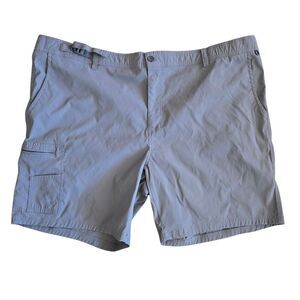 Realtree Fishing Cargo Shorts Mens 3XL 48/50 Gray Nylon Spandex Adjustable Belt